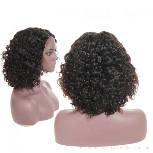 Buy Large Stock China Supplier Popular Cheap Brazilian Wig Lace Front BOB Curly Human Hair Wigs